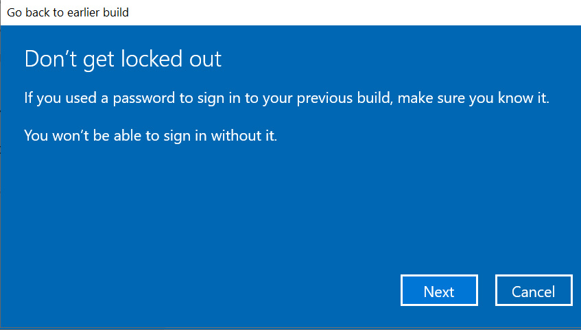 Reminder to make sure you know your password