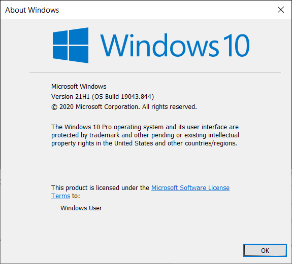 Windows 10 21H1