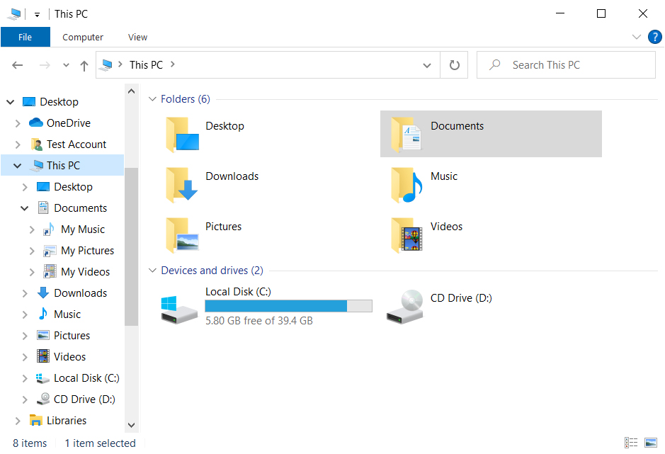 3D Objects folder removed from File Explorer