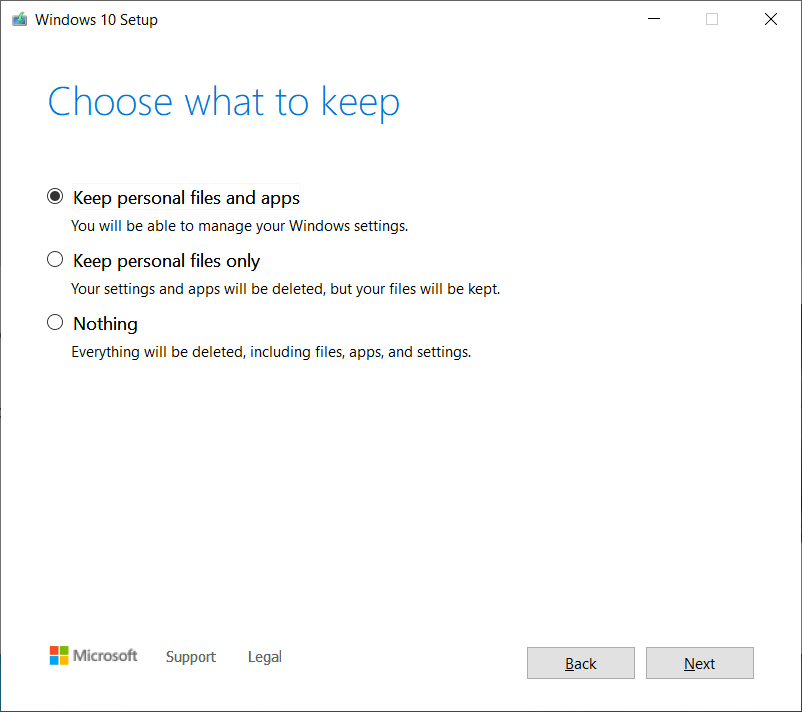 Actualizaciones in situ de Windows 10 20H2 arregladas