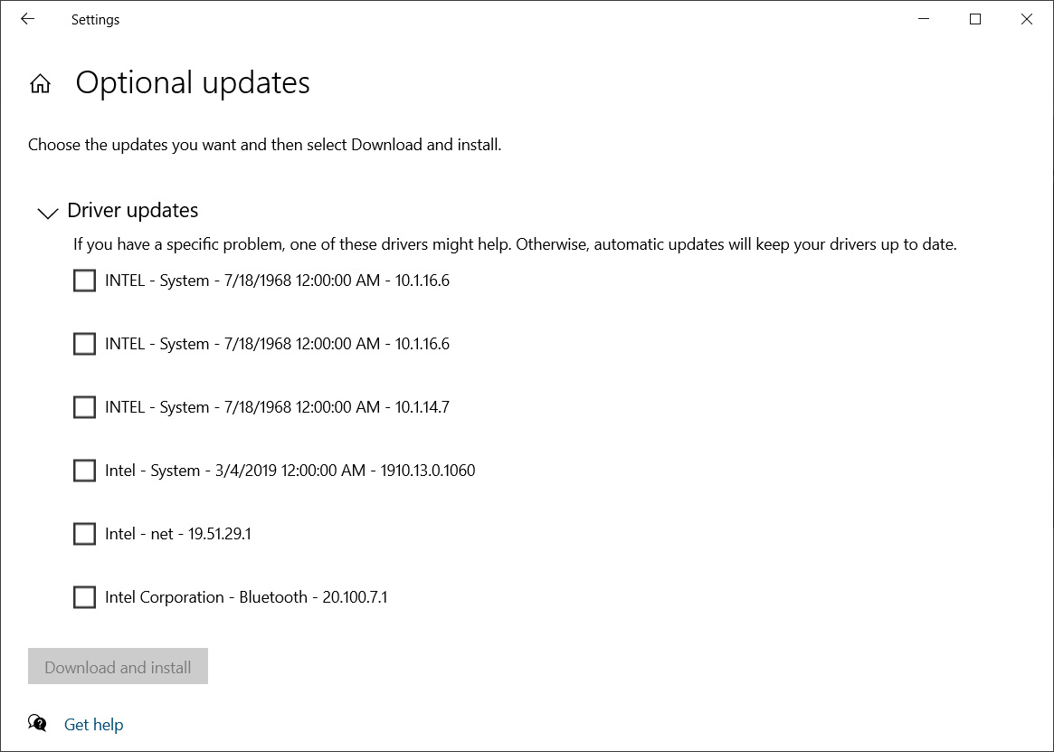 Publicatie Stationair Bezem Windows 10 is offering a confusing mess of Intel driver updates