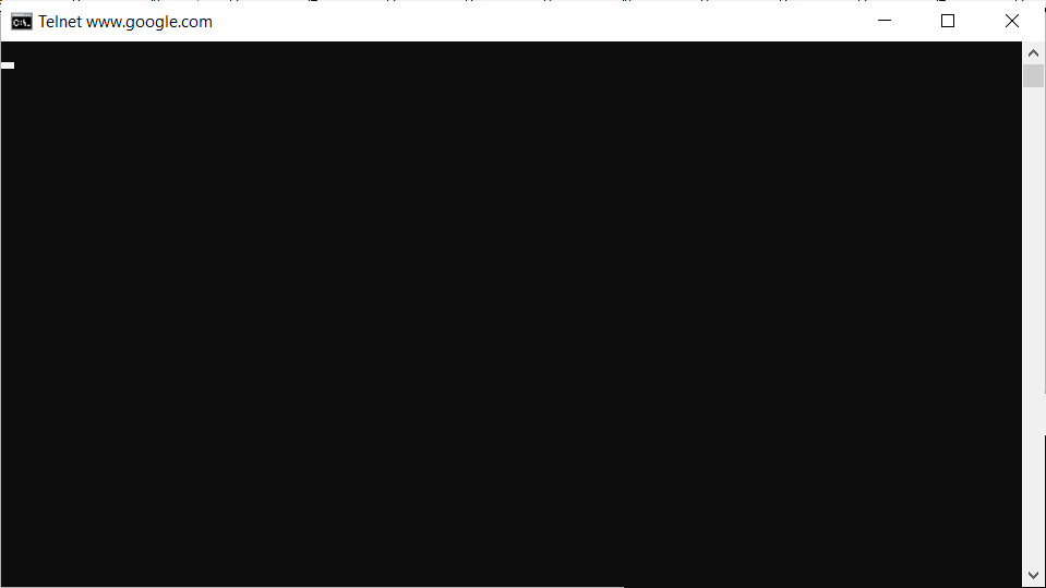 Using Telnet to check if a web server is running