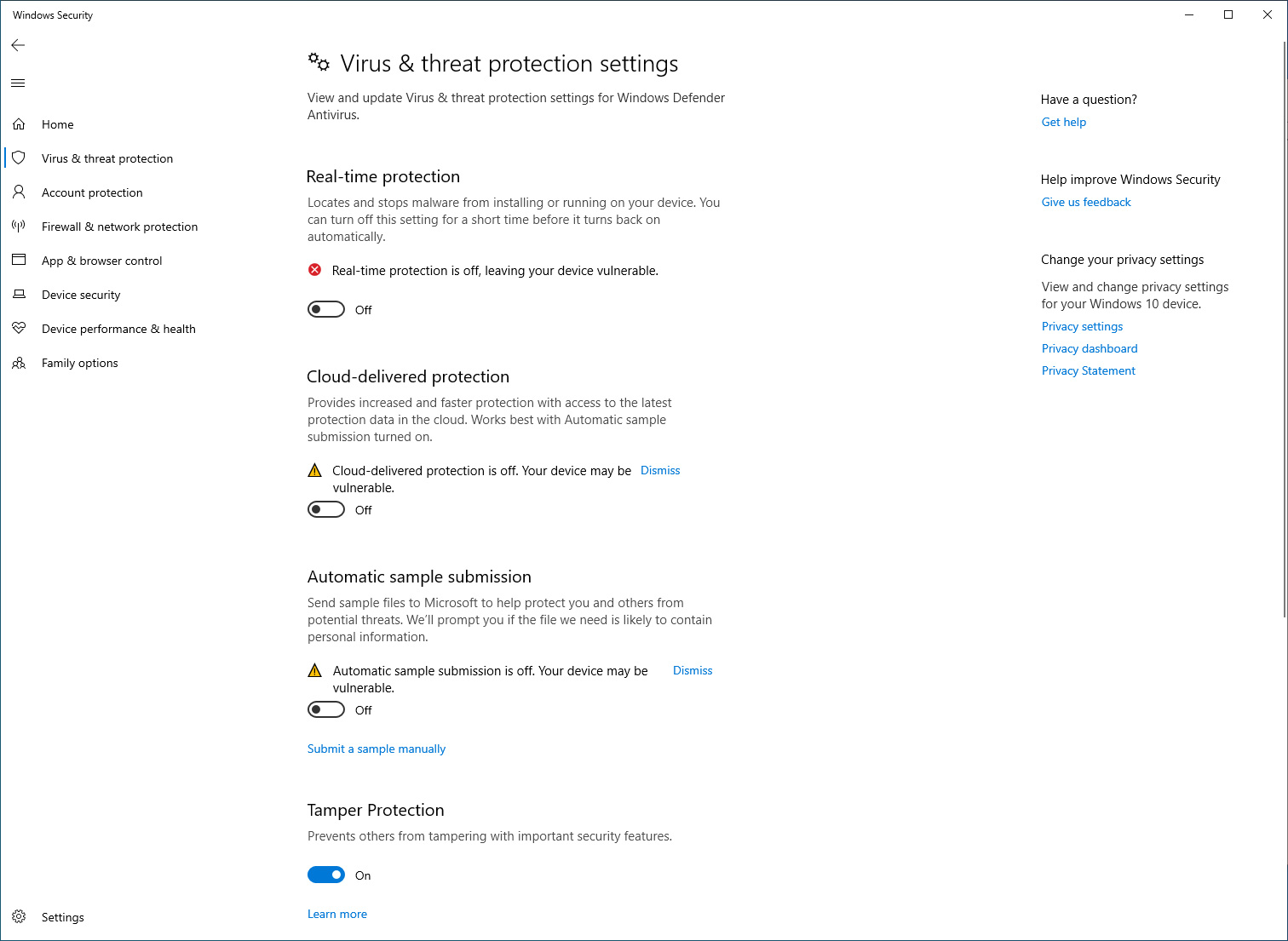 Microsoft Defender desabilitado pelo valor DisableAntiSpyware