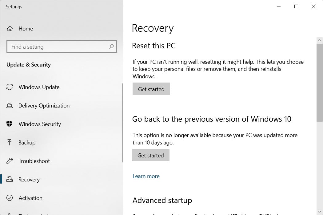 go back to a previous version of windows 10 go back to a previous version of windows 10