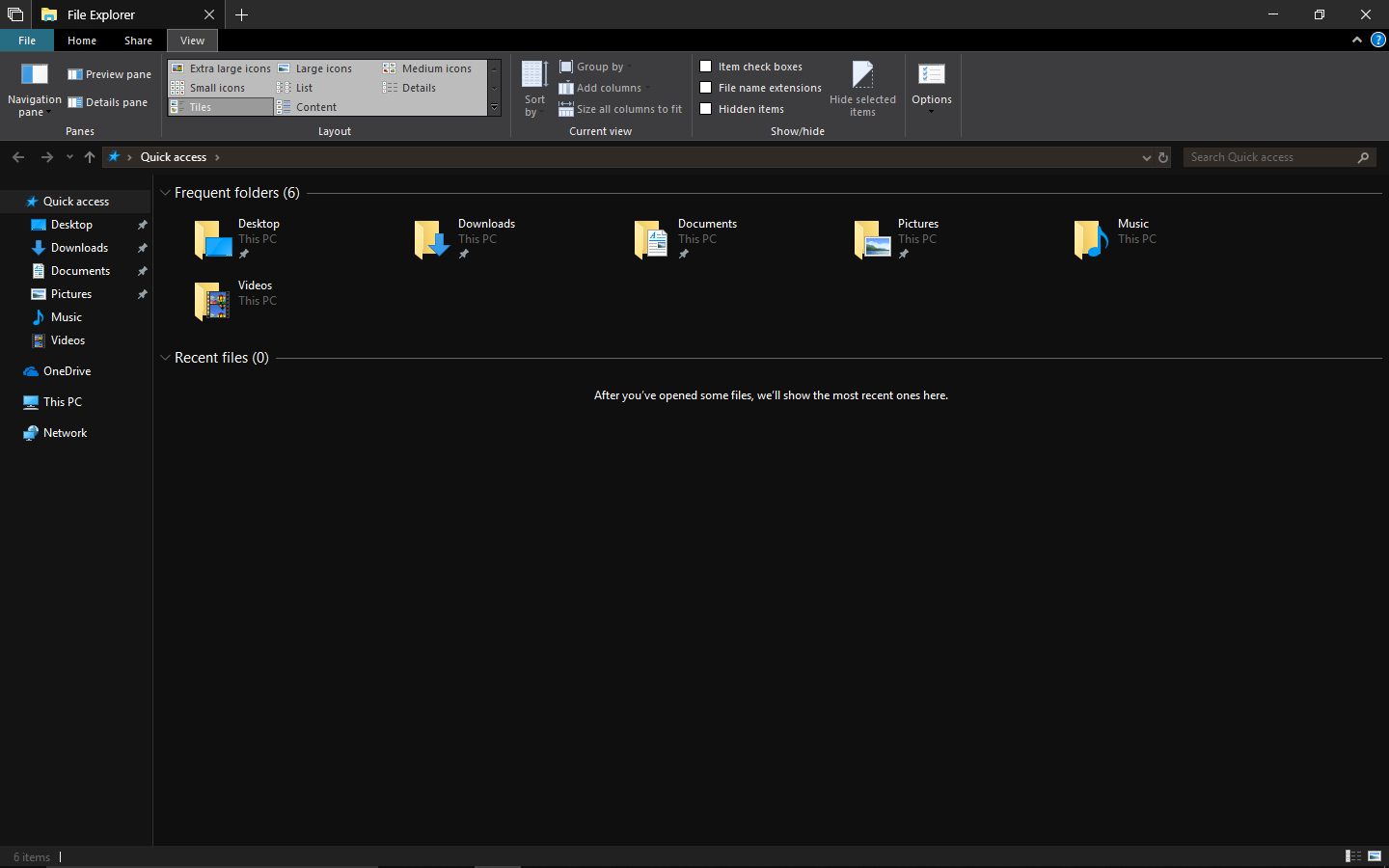 Windows 10 explorer dark theme