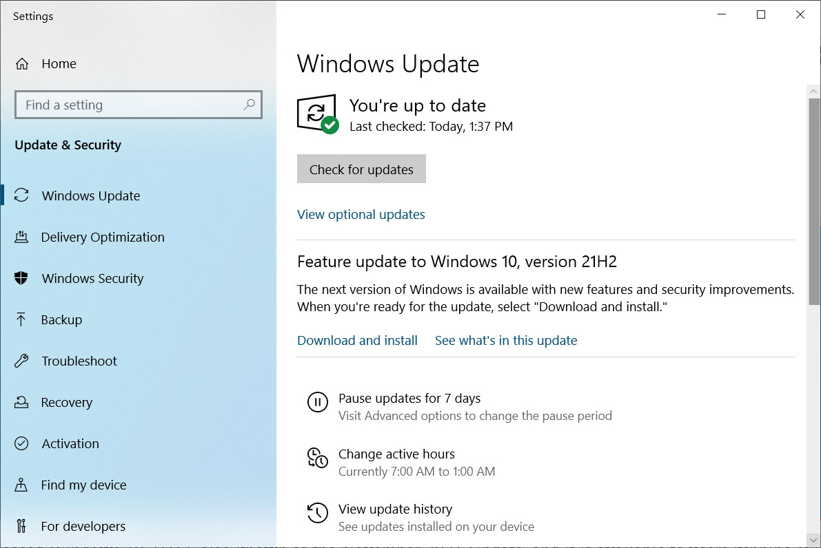 download update windows 10 21h2 offline