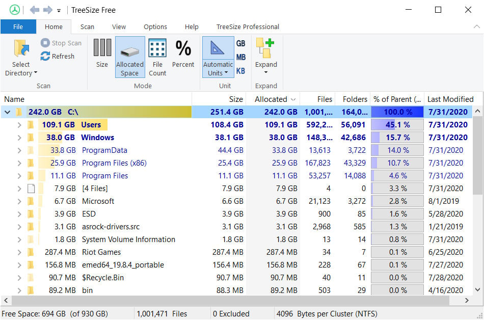 disk tree size windows