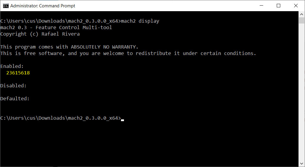 How to enable Windows 10's hidden features using Mach2