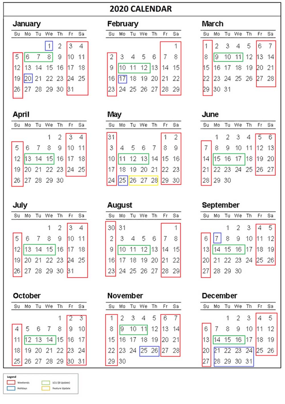 2020 Driver shiproom schedule