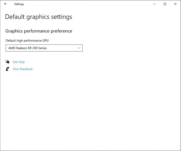 Set default high performance GPU