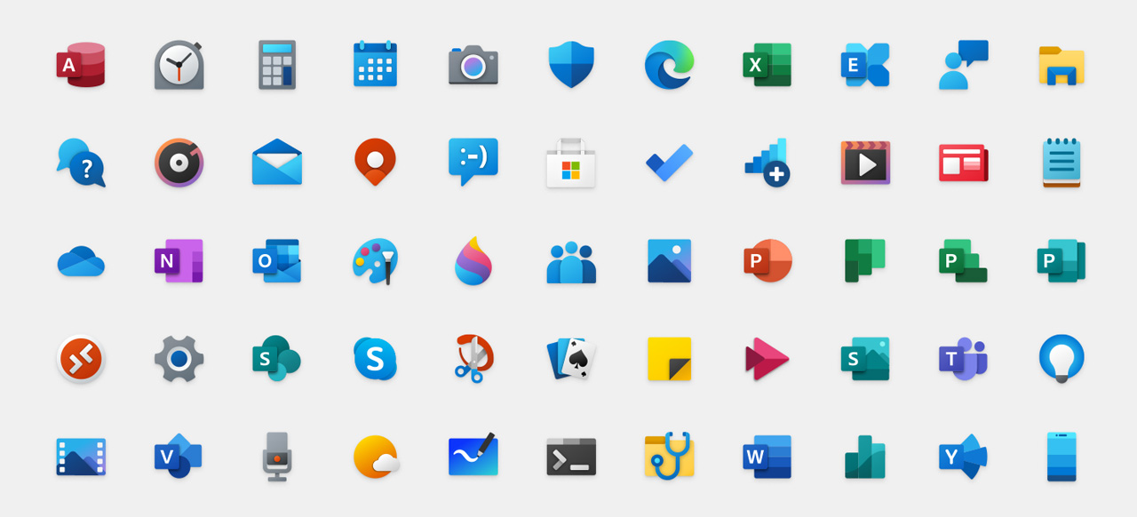 Upcoming Windows 10 Fluent icons