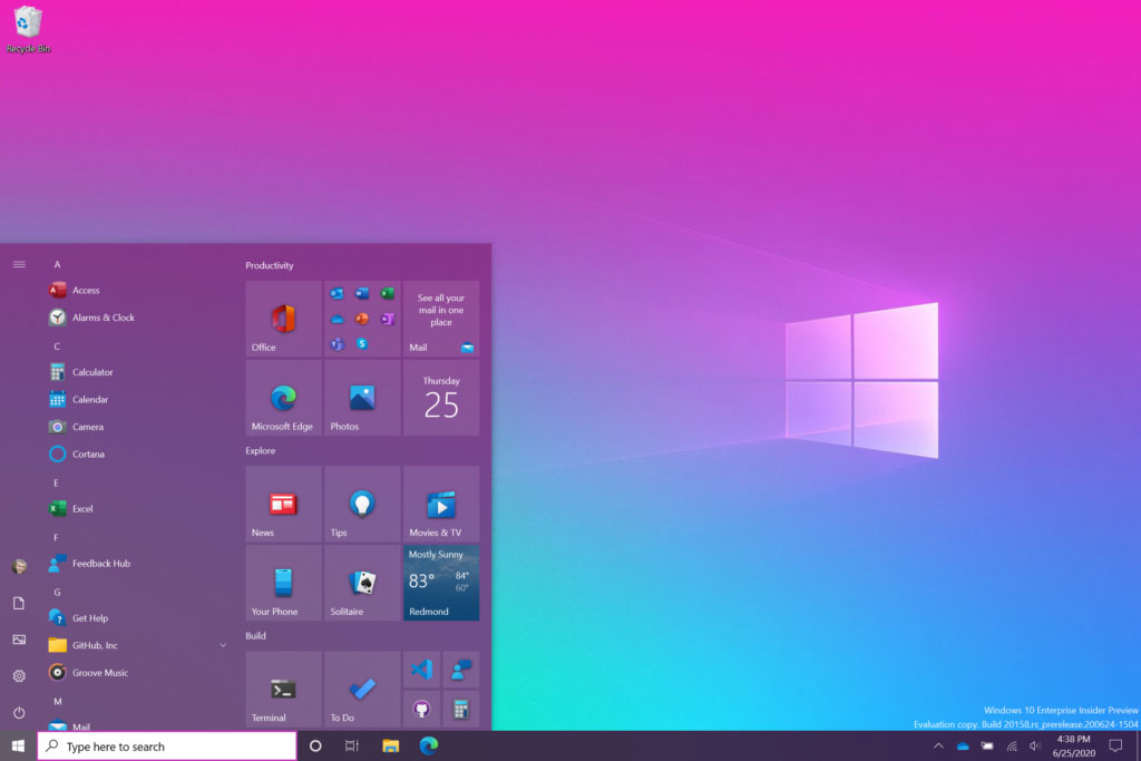 Menu Bắt đầu trên Windows 10 đã được cập nhật với thiết kế đẹp mắt và tính năng mới giúp tăng cường trải nghiệm người dùng. Hãy xem ảnh liên quan để khám phá những cải tiến đầy thú vị và tiện ích trên giao diện này. 