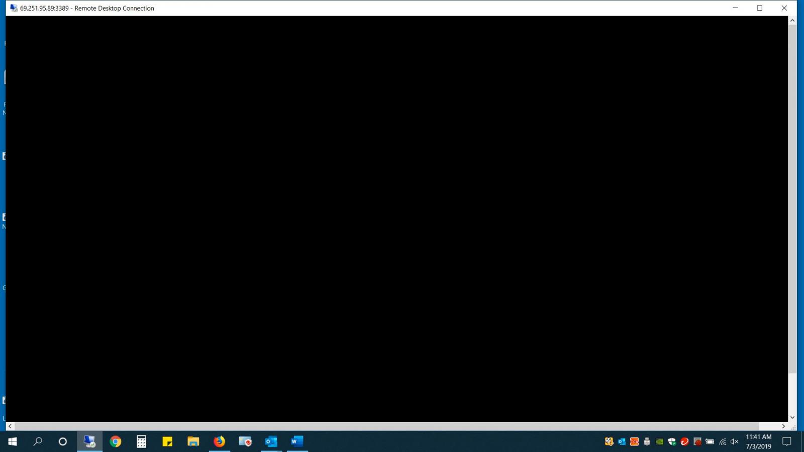 Black screen roulette