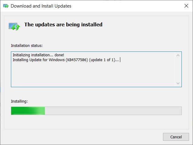 Windows 10 KB4577586 update