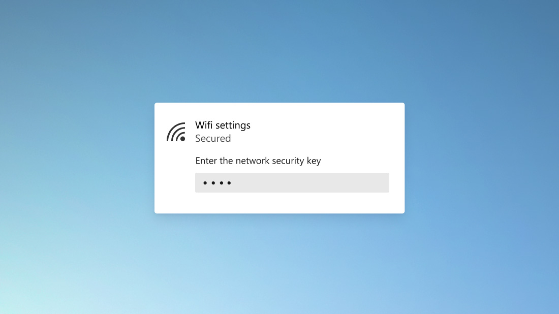 Rounded corner in a Wifi settings dialog