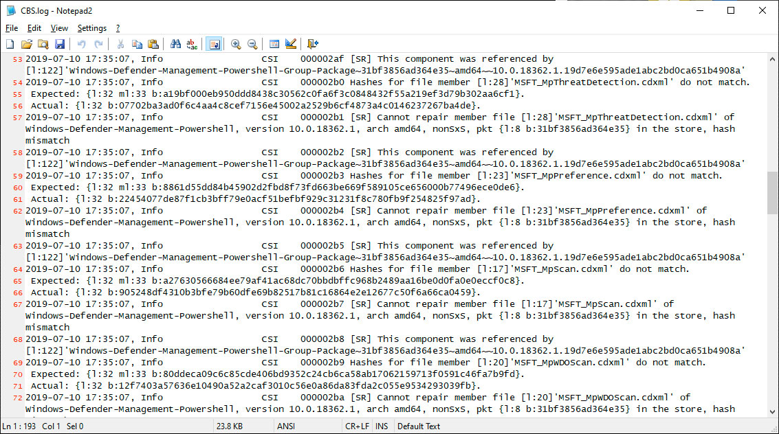 CBS Log