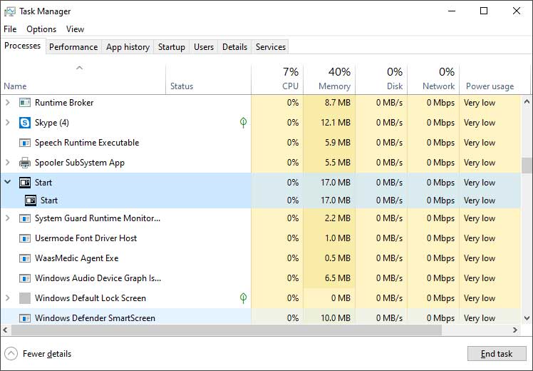 Windows 10 Start Menu Gets Its Own Process in Build 1903