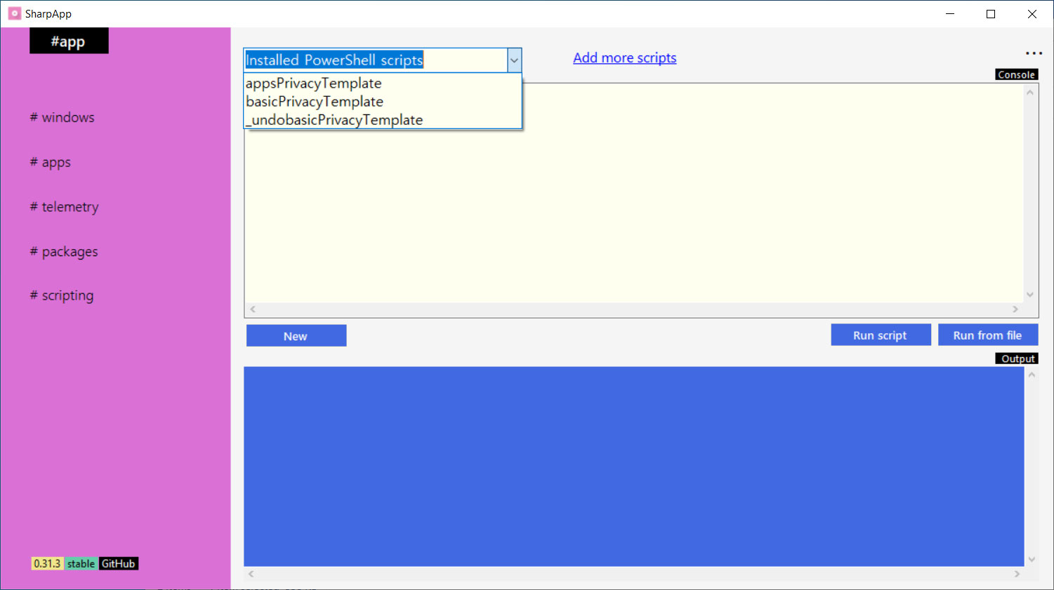 Preinstalled Templates