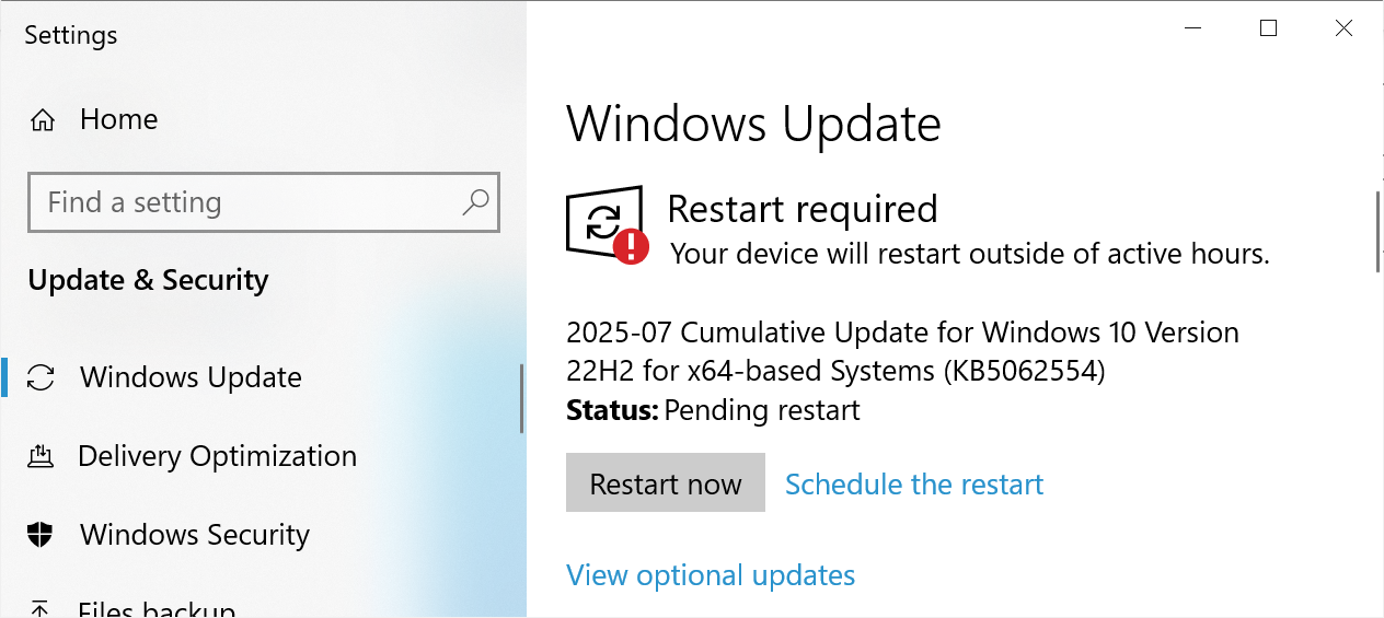 Windows 10 KB5062554 cumulative update released with 13 changes, fixes 2 Windows 10 KB5062554 update