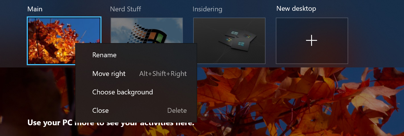 how to rename multiple desktops on mac