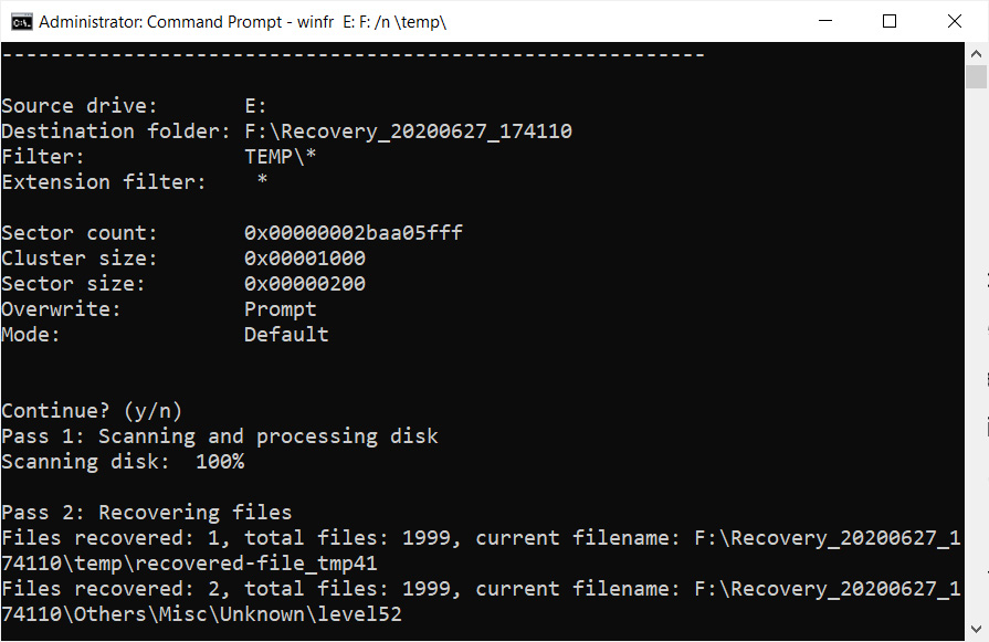 winfr.exe example