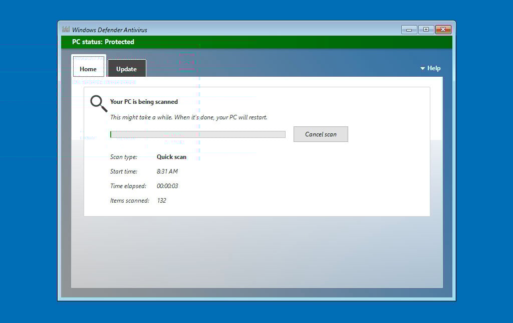 Windows Defender Offline Scan