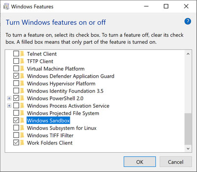 Add Windows Sandbox Feature