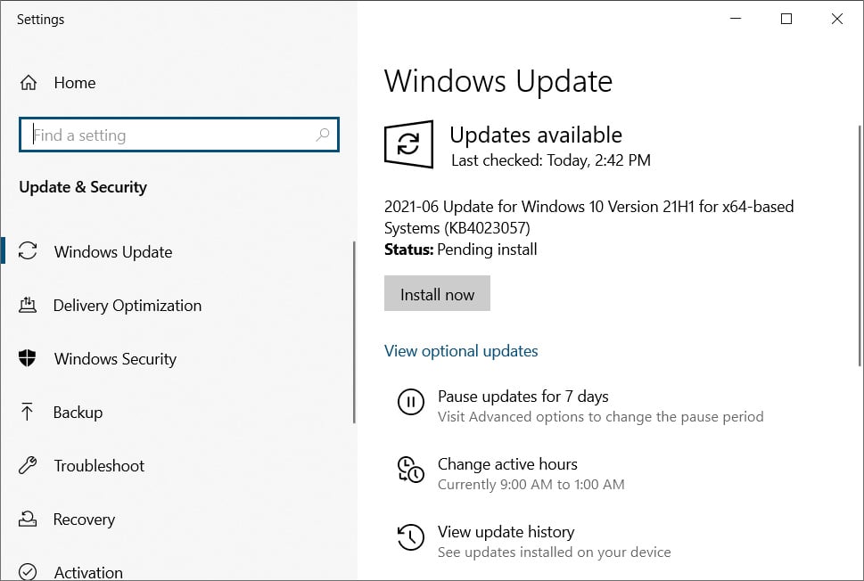 Windows 10 KB4023057 update offered in Windows Update