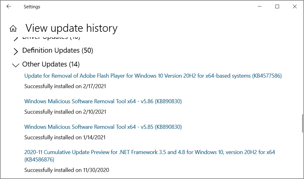 KB4577586 update automatically installed