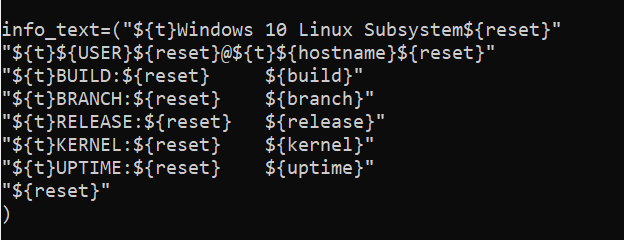 Outputting the variables