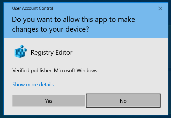 UAC prompt