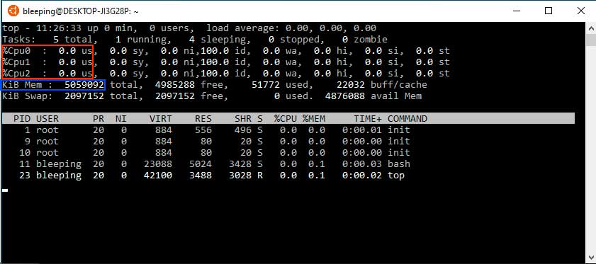 Ubuntu running with 5GB of Memory