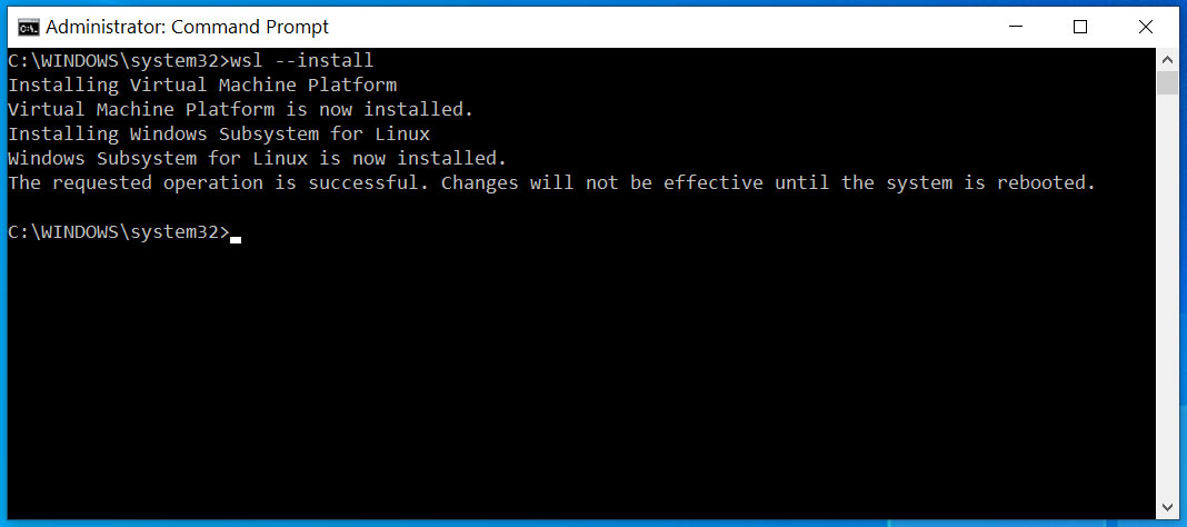 WSL command line