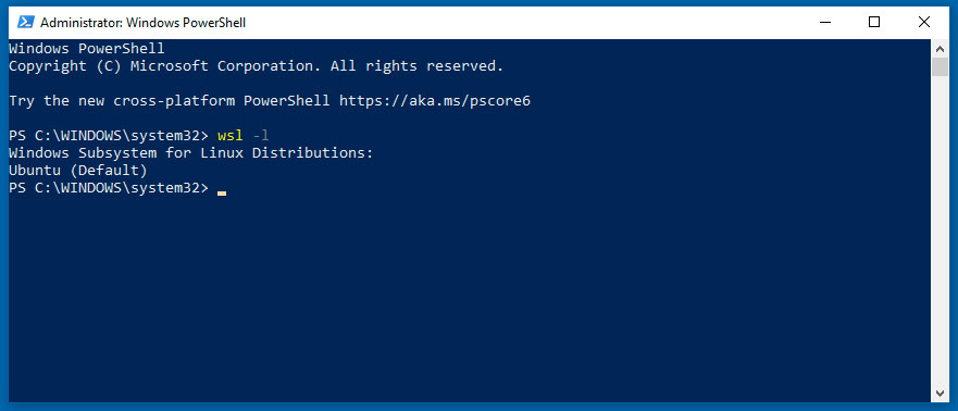 List WSL Distributions