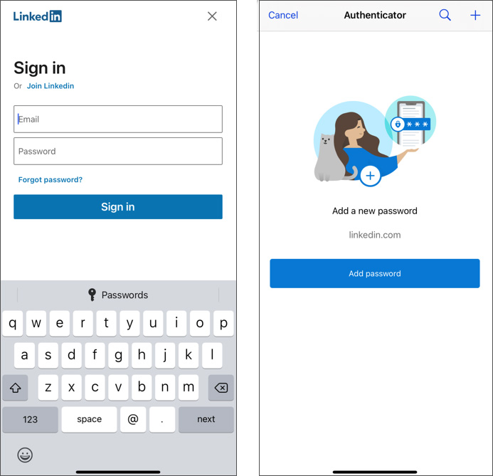 Guardar contraseñas con Microsoft Authenticator