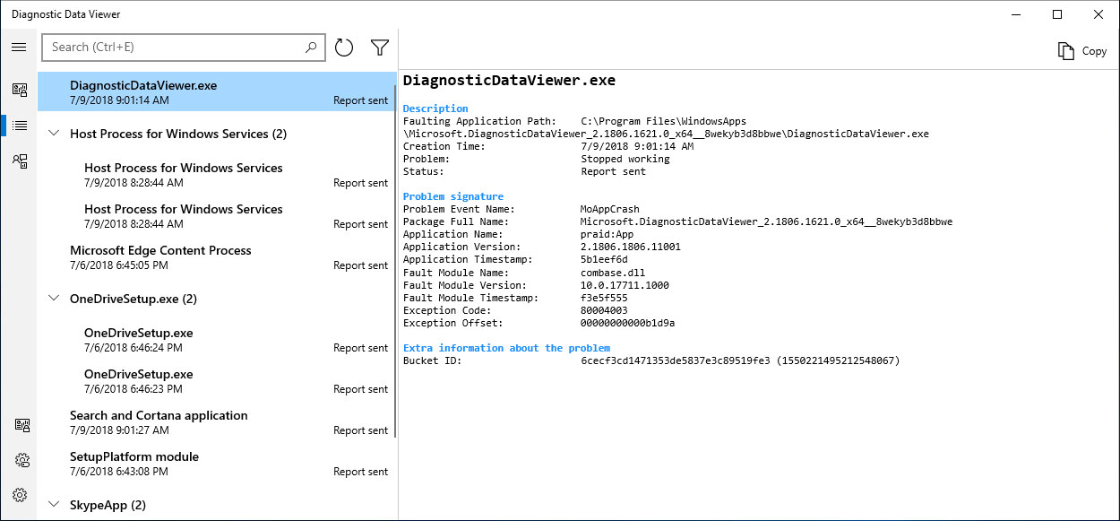 microsoft adding problem reports to the windows 10 diagnostic data