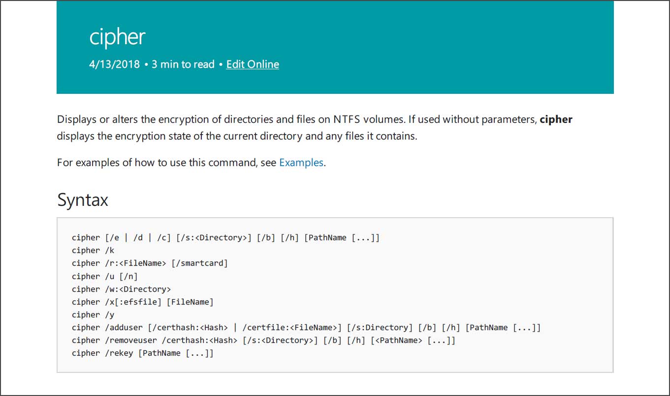 Cipher Documentation