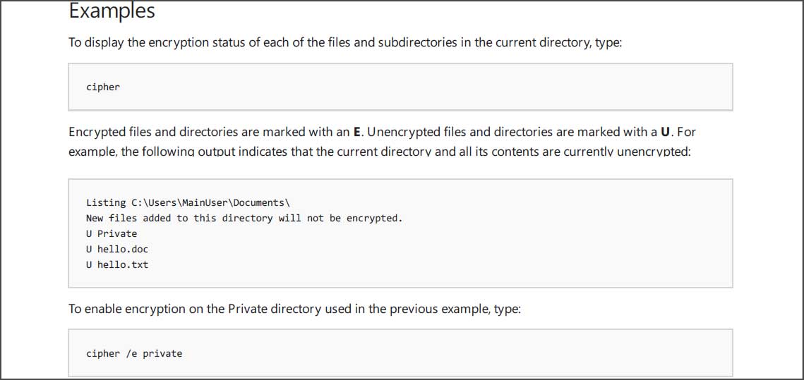 Examples on how to use commands