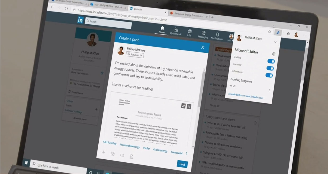Microsoft Editor Browser Extension