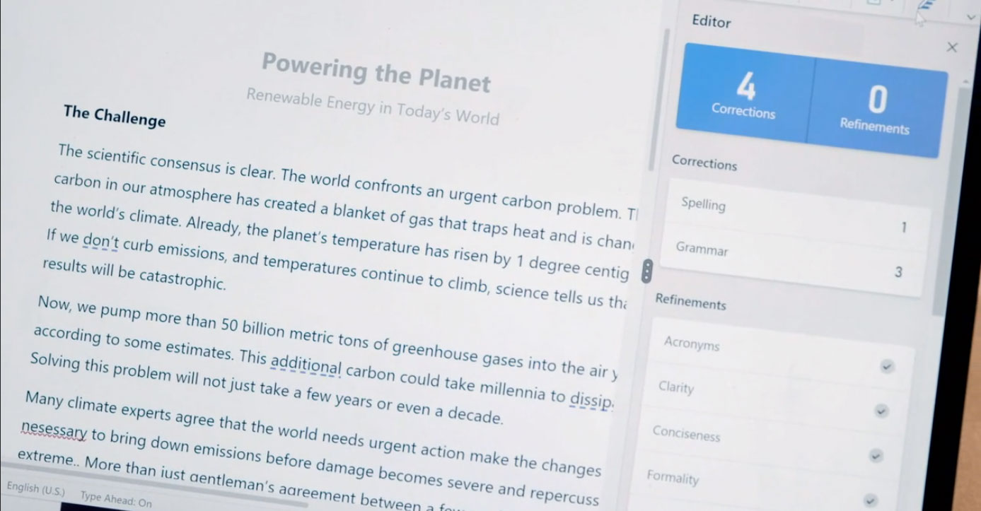 New Microsoft Editor