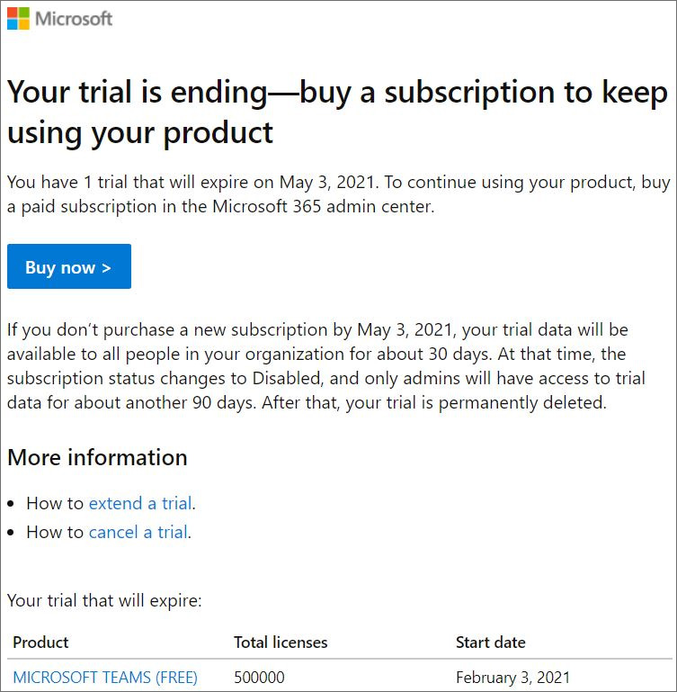 Microsoft sends account closure emails for inactivity to wrong
