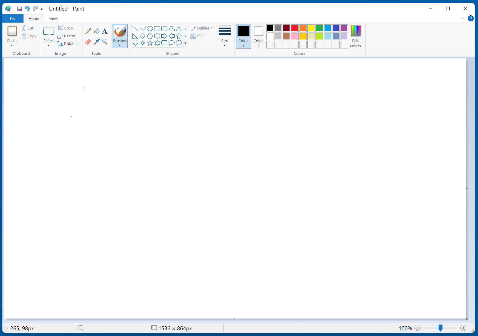 Current Microsoft Paint in Windows 11