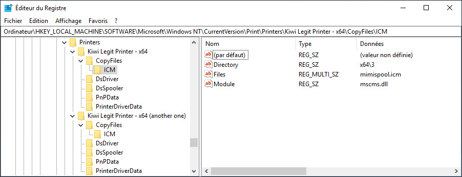 Queue-specific files registry configuration