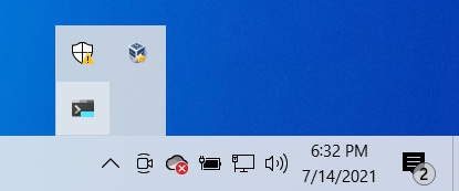 Windows Terminal on the Windows 10 Taskbar