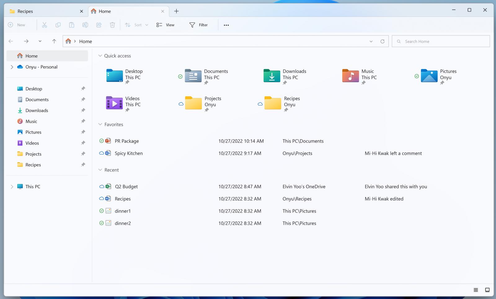 New File Explorer with tabs support