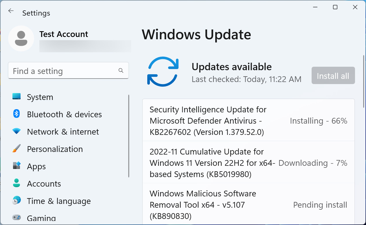 Windows 11 KB5019980 cumulative update