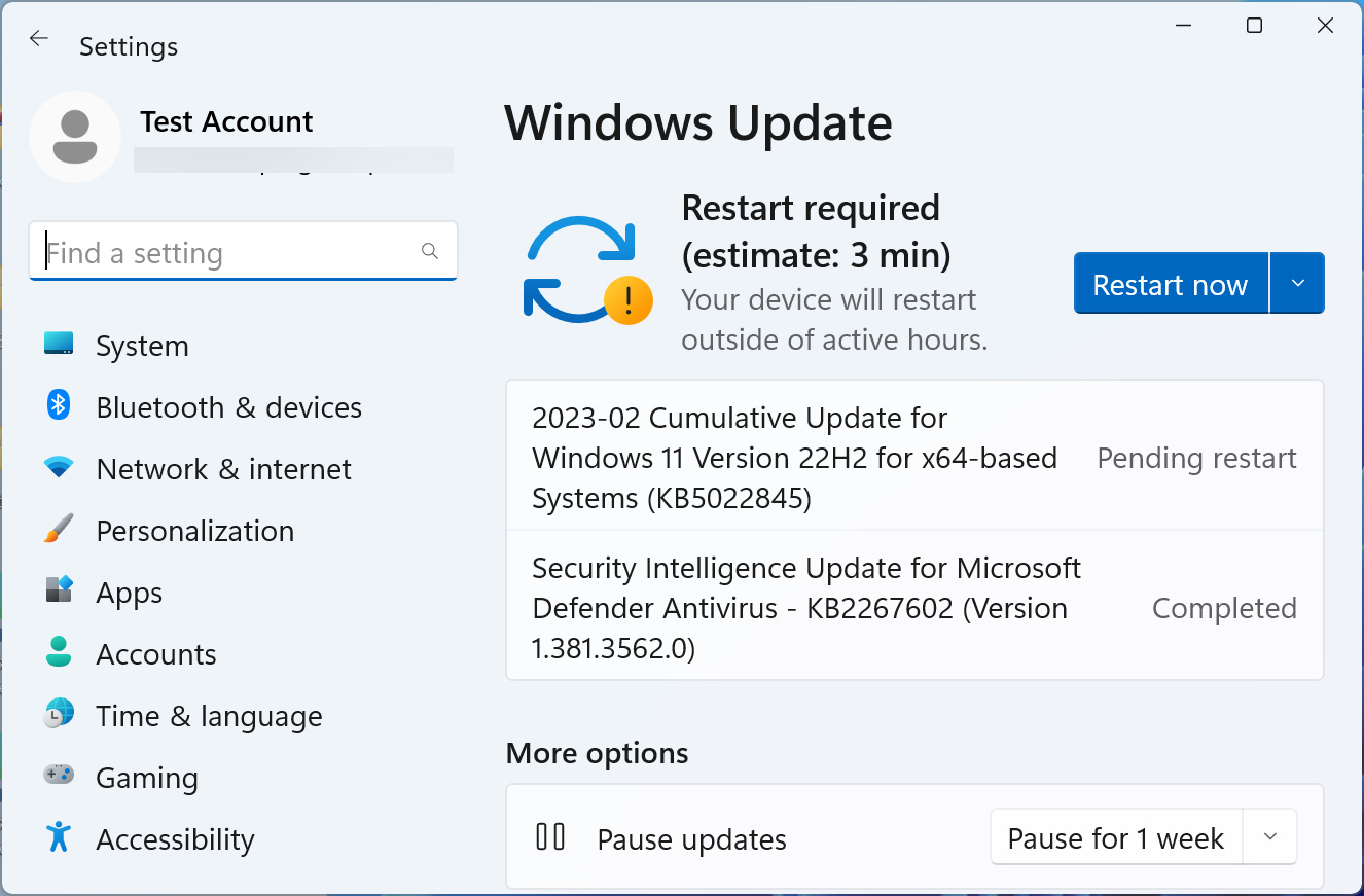 Windows 11 Cumulative Update KB5022845