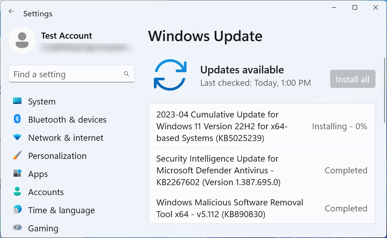 Windows 11 KB5025239 cumulative update