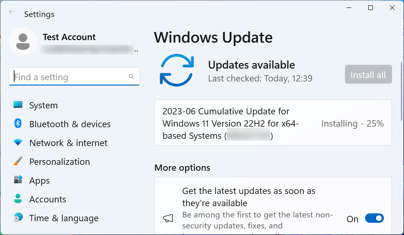 Windows 11 Cumulative Update KB5027231