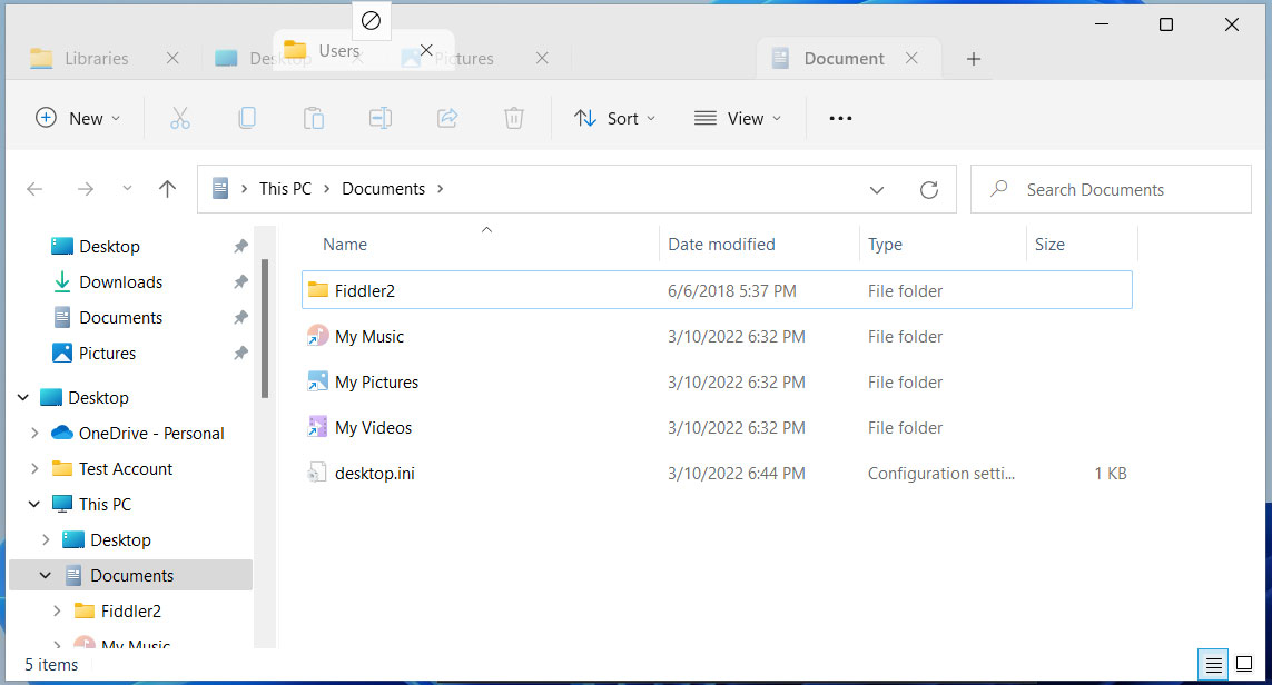 Unable to reorder File Explorer tabs